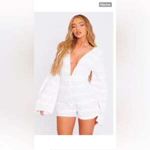 White romper from Pretty Little Thing